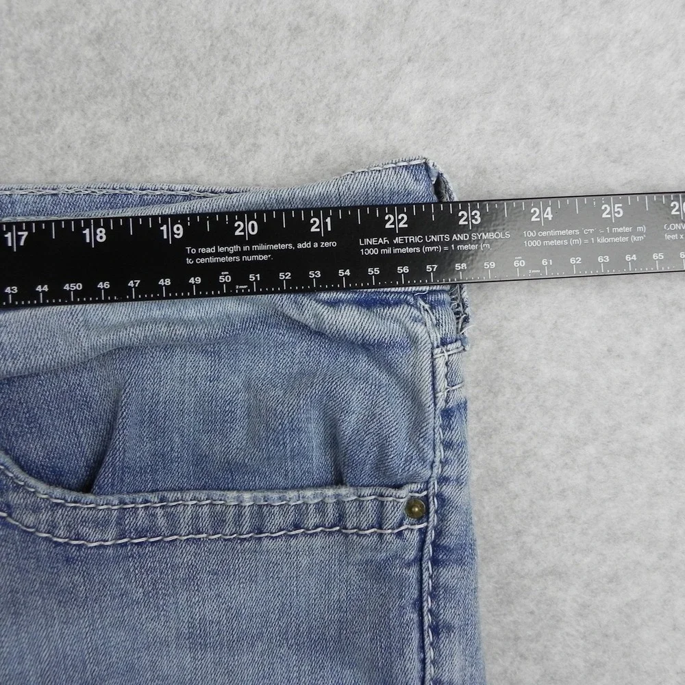 True Religion Jeans Mens 44 World Tour Rocco Relaxed Skinny Stretch Denim Blue